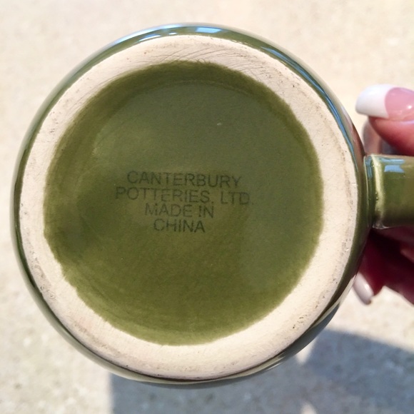 Canterbury Potteries Olive Green Twin Pack Mugs - Picture 6 of 6